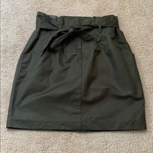 Banana Republic Olive Green Paperbag Mini Skirt